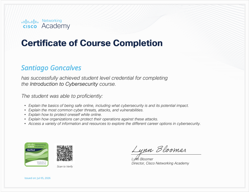 Introduction to Cybersecurity